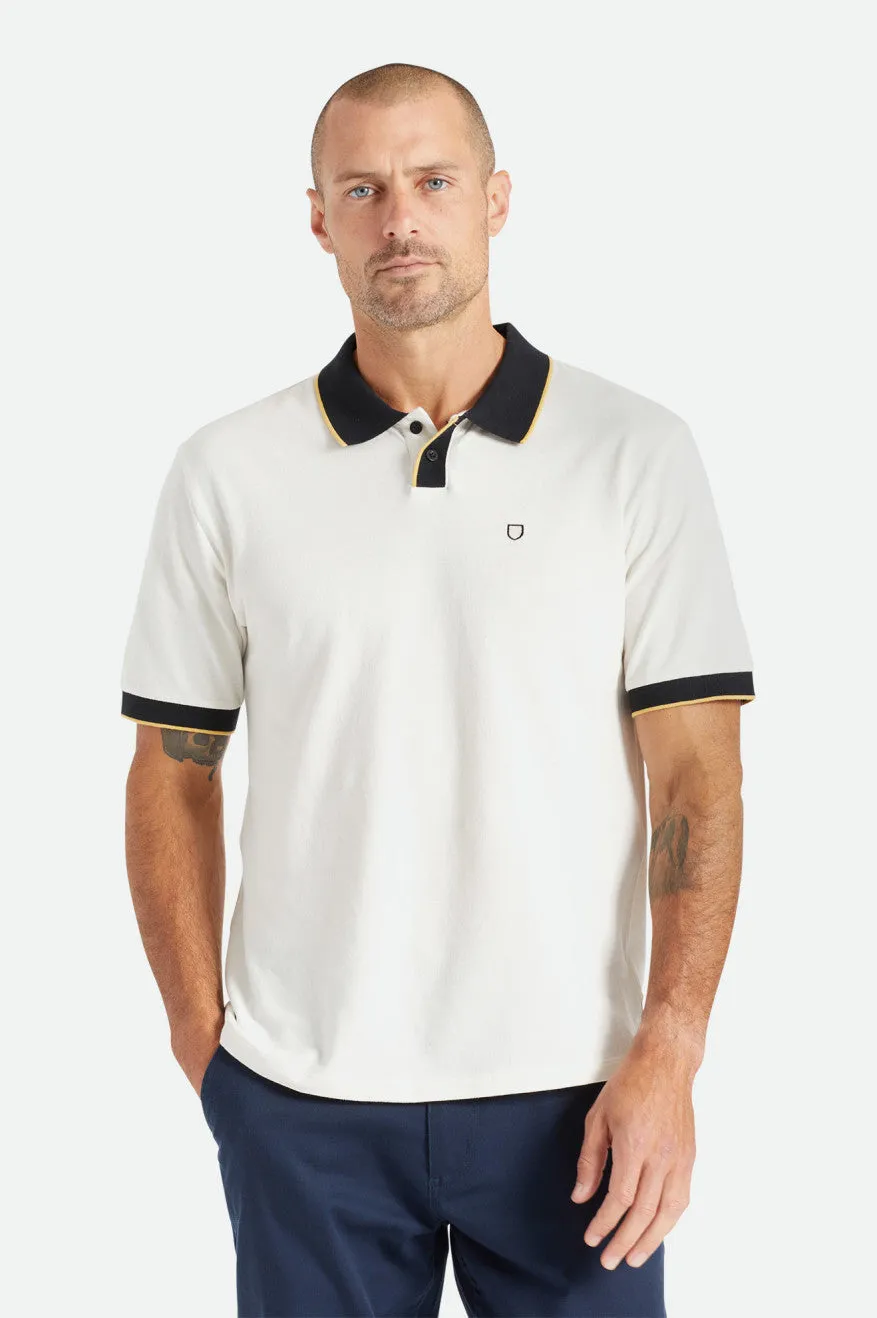 Proper S/S Polo Knit - Off White/Black sold by Brixton product image thumbnail 2