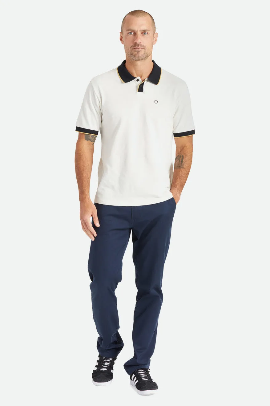 Proper S/S Polo Knit - Off White/Black sold by Brixton product image thumbnail 3