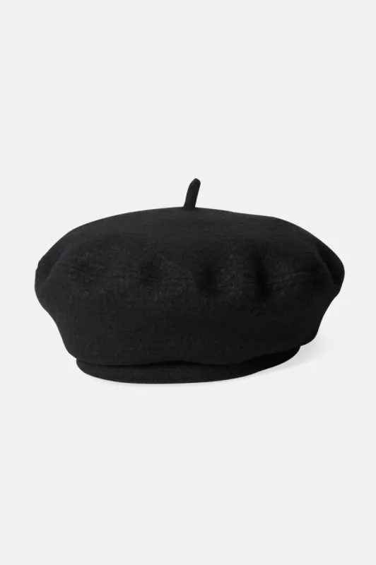 Audrey II Beret - Black Boucle sold by Brixton