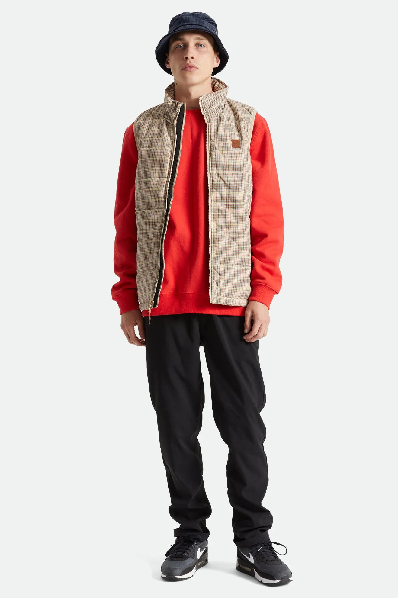 Cass Puffer Vest - Primary Plaid sold by Brixton product image thumbnail 2