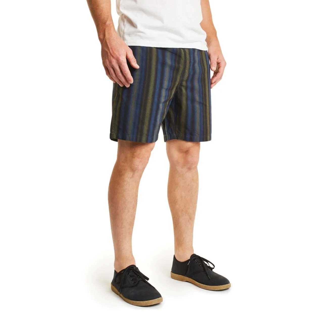 Steady Elastic Waistband Short - Navy/Green sold by Brixton