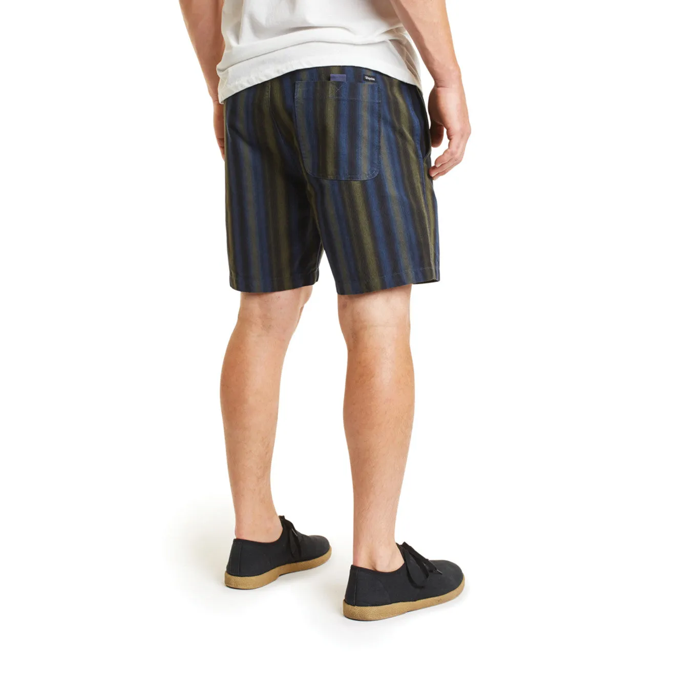 Steady Elastic Waistband Short - Navy/Green sold by Brixton product image thumbnail 2