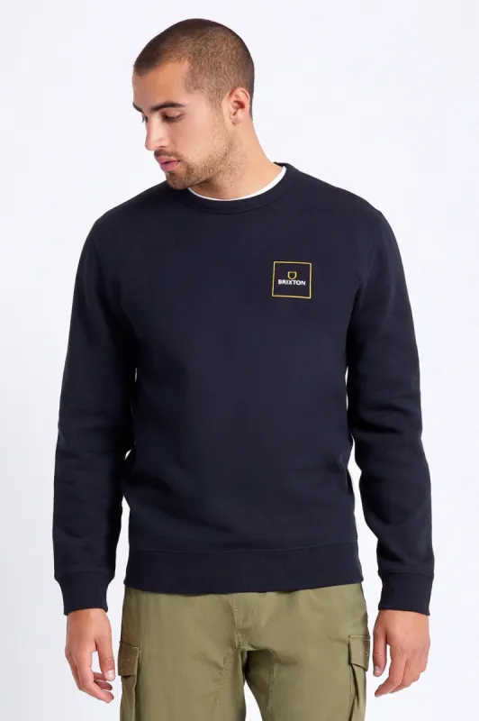 Alpha Square Crew - Black sold by Brixton