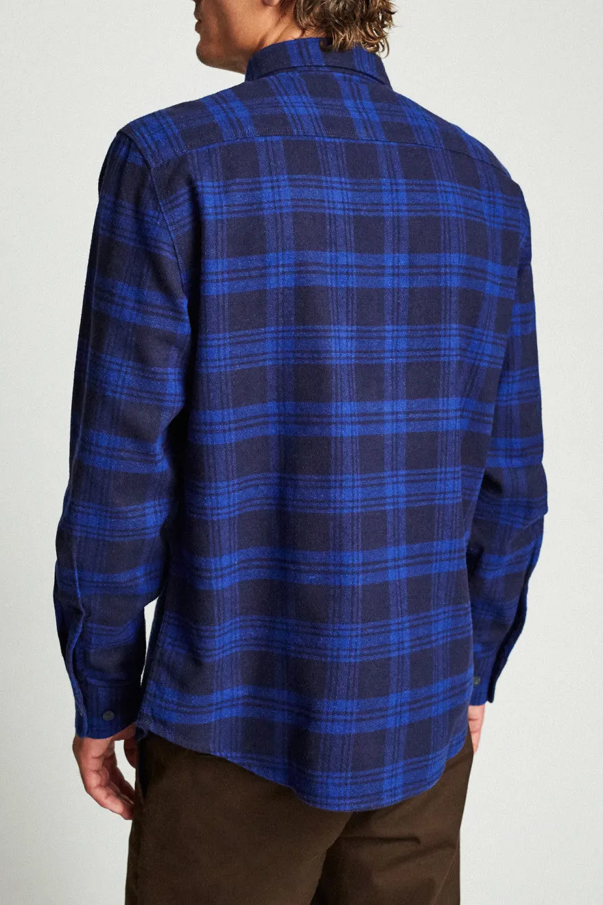 Bowery L/S Flannel - Navy/Royal sold by Brixton product image thumbnail 3
