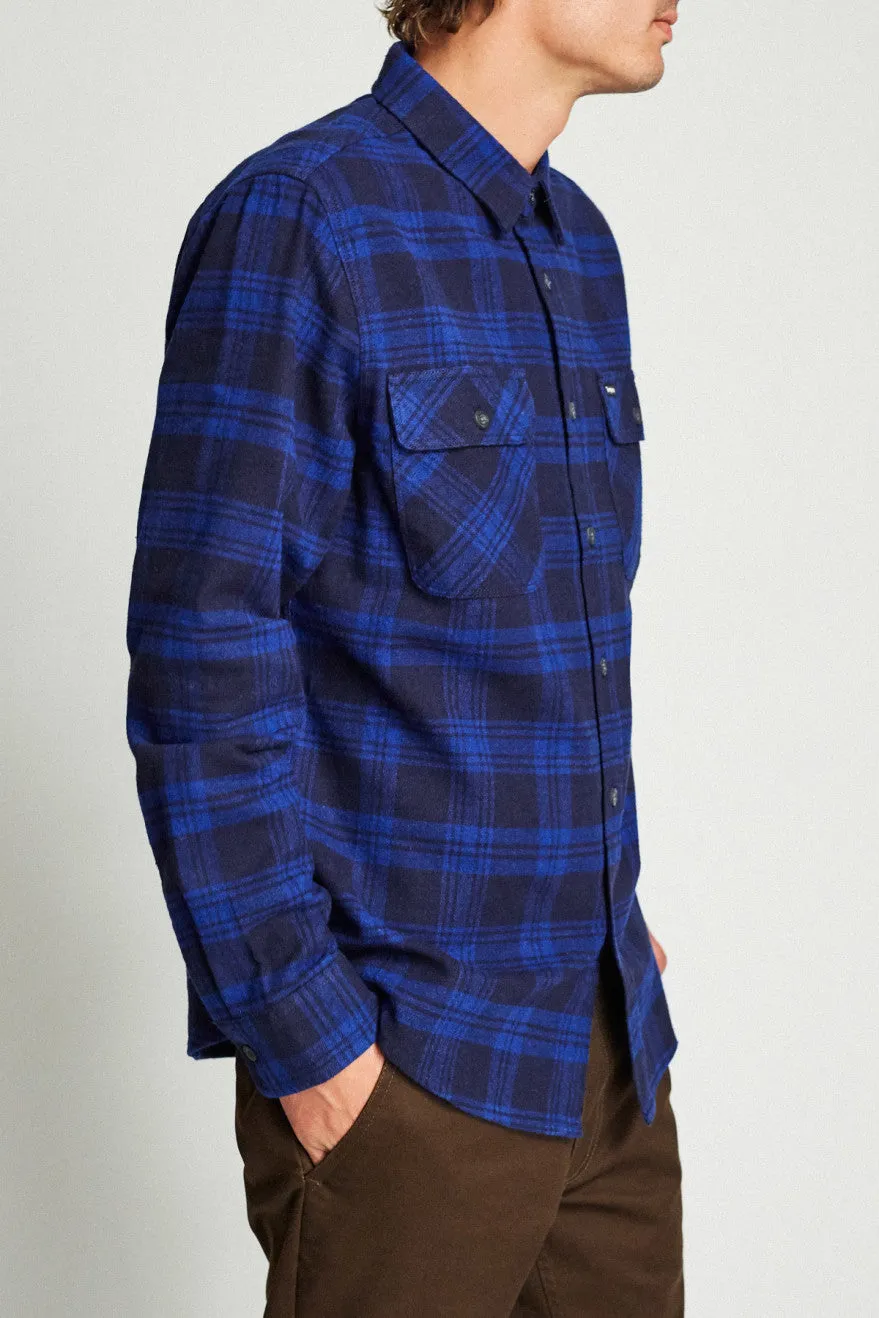 Bowery L/S Flannel - Navy/Royal sold by Brixton product image thumbnail 2