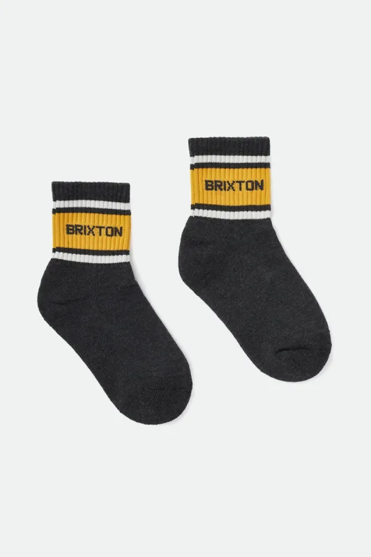 Phys. Ed. Hi Top Sock - Heather Grey sold by Brixton