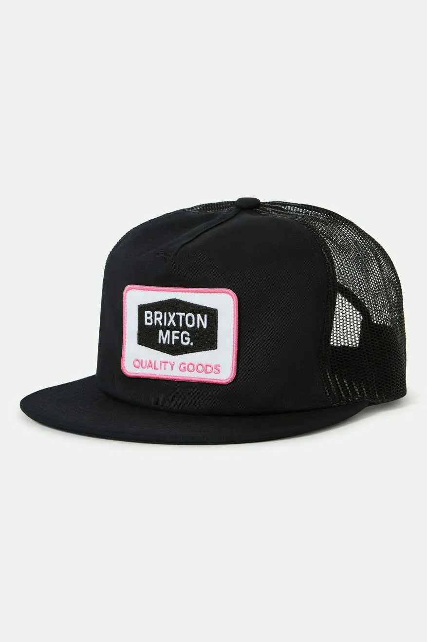 Neon Fallbrook Snapback - Black/Pink/Black sold by Brixton