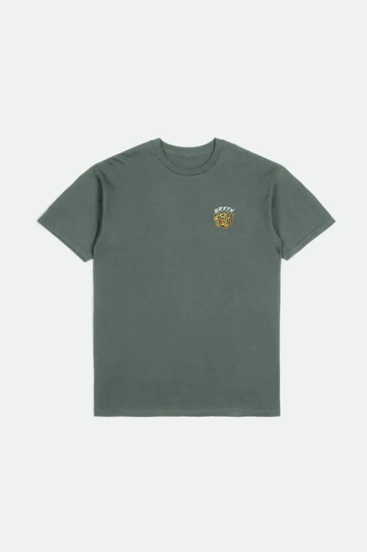 Kit S/S Standard Tee - Dark Forest Worn Wash sold by Brixton