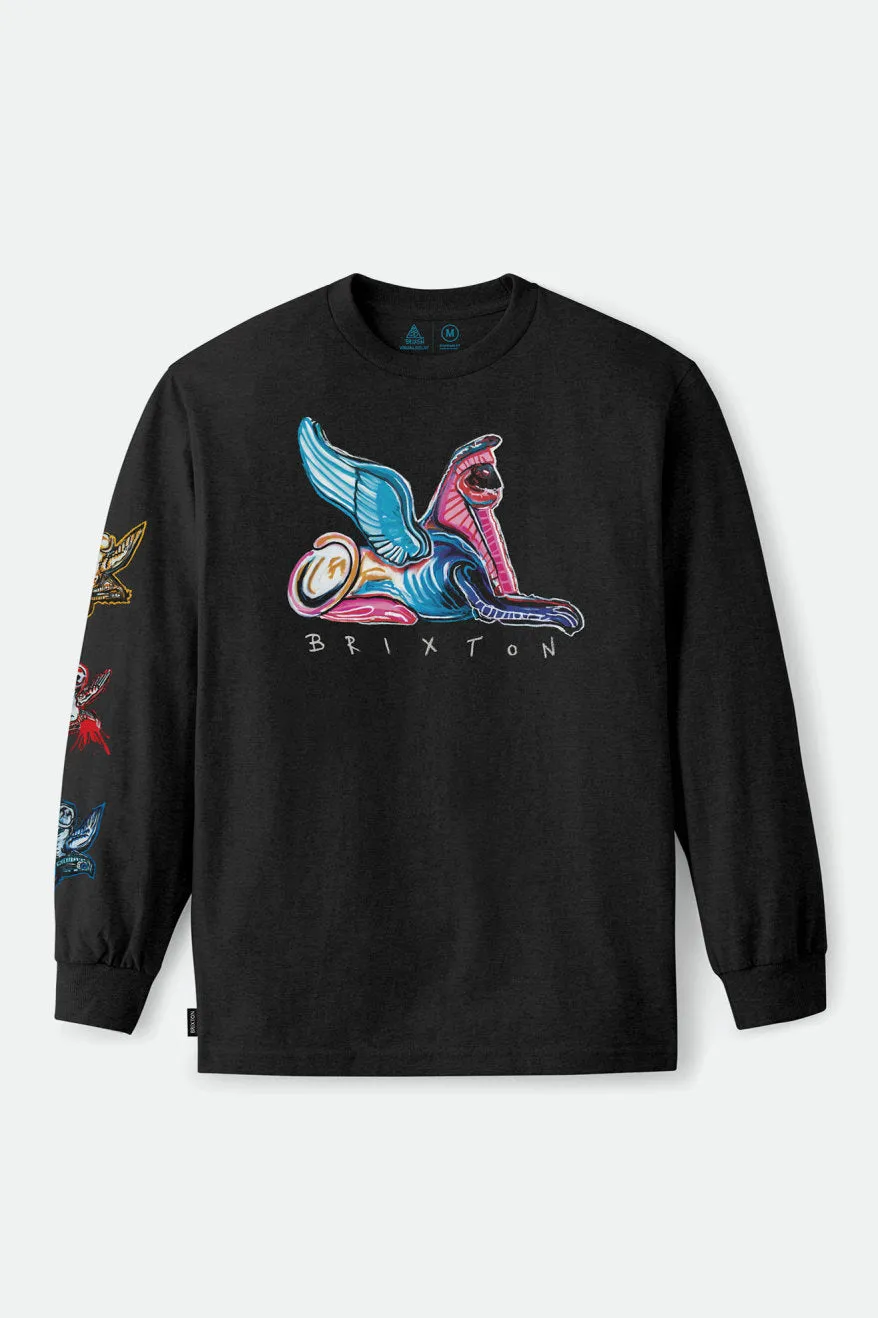 BB Time Machine L/S Standard Tee - Black sold by Brixton