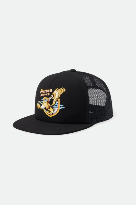 District HP Trucker Hat - Black/Black sold by Brixton