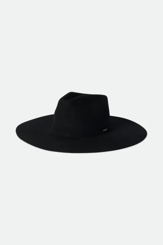 Primrose Felt Fedora - Black sold by Brixton