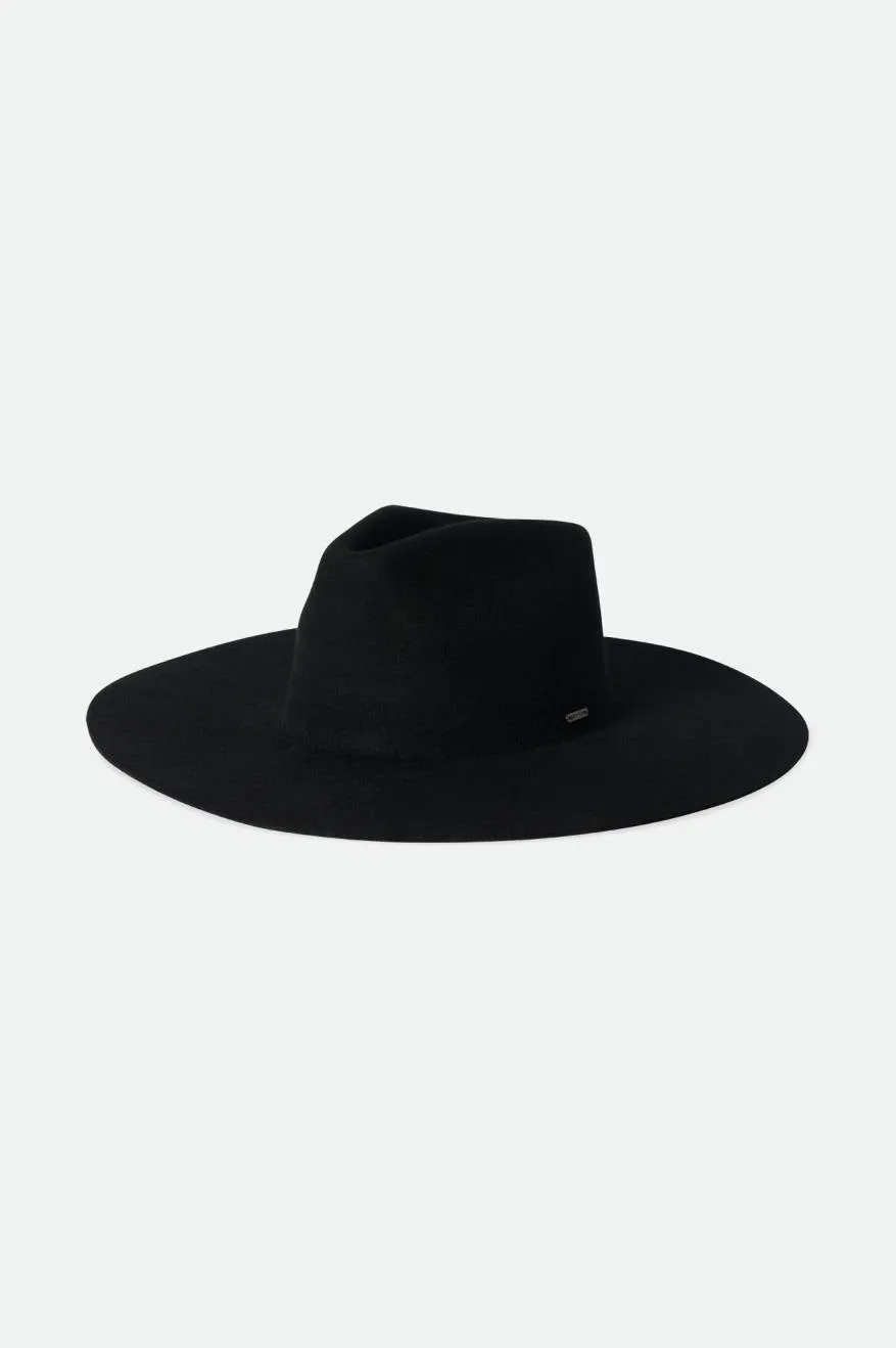 Primrose Felt Fedora - Black sold by Brixton