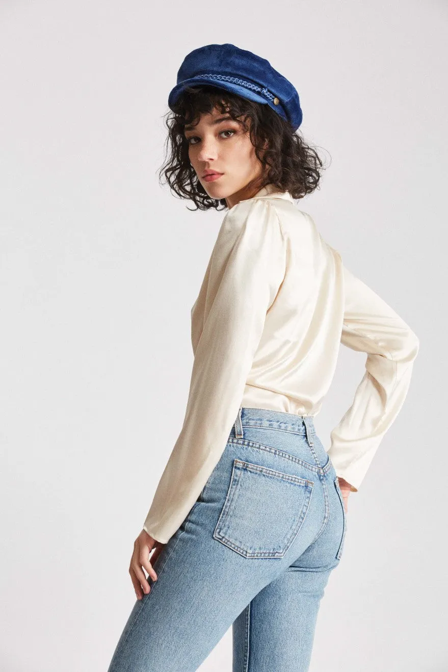 Fiddler Women Cap - Blue Cord sold by Brixton