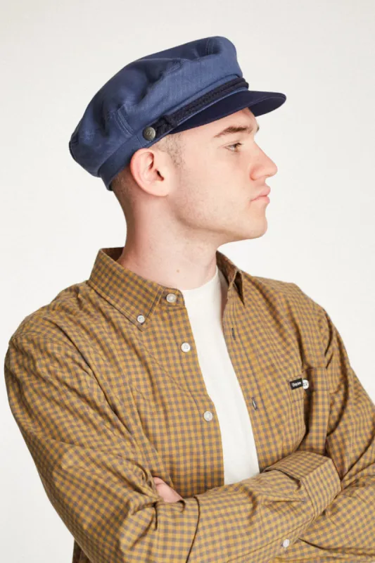 Fiddler Cap - Blue/Dark Navy sold by Brixton
