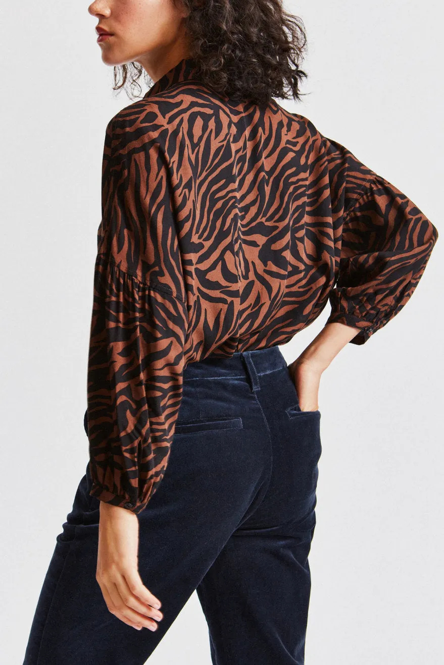 Linda 1/2 Sleeve Woven - Zebra sold by Brixton product image thumbnail 3