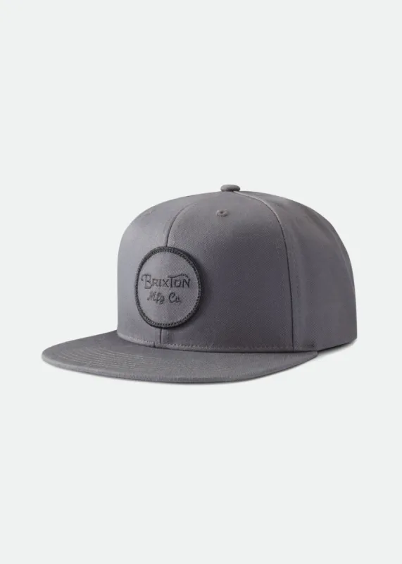 Wheeler Snapback - Charcoal sold by Brixton