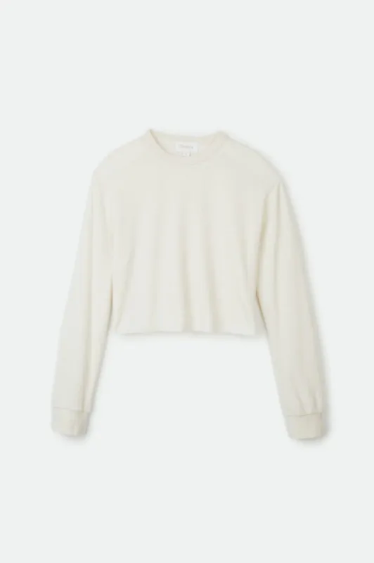 Cornell L/S Crop Tee - Ivory sold by Brixton