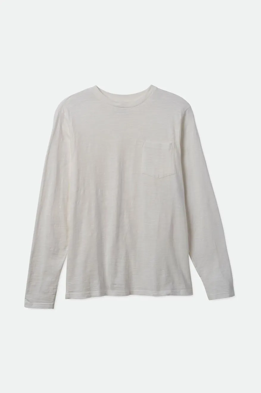 Basic Slub L/S Pocket Tee - Off White sold by Brixton