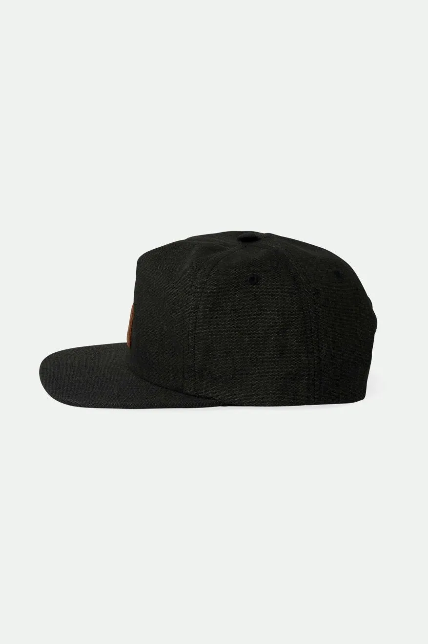 Woodburn MP Snapback - Black Vintage Wash sold by Brixton product image thumbnail 3