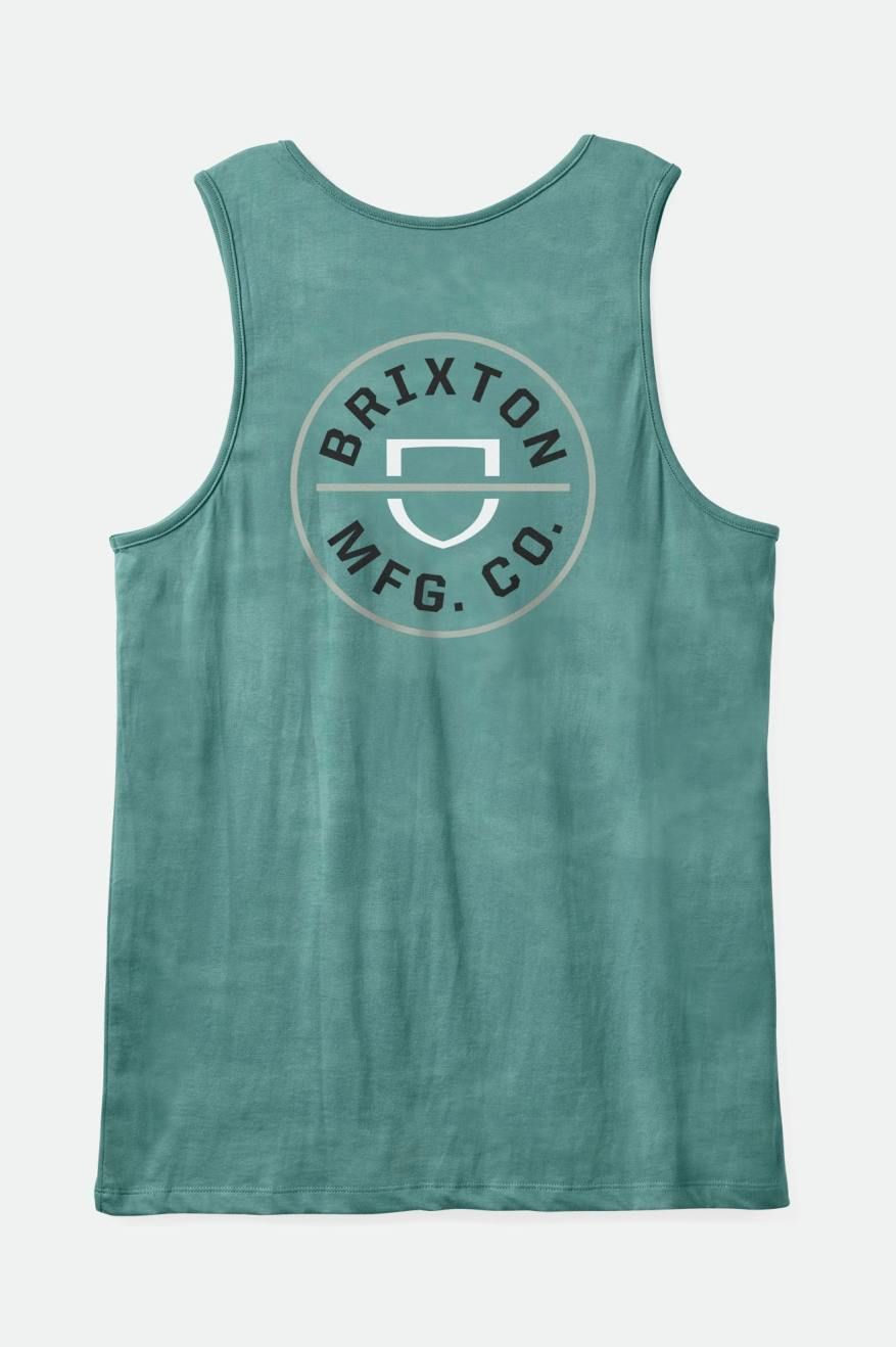 Crest Tank Top - Spruce Sun Wash sold by Brixton product image thumbnail 2