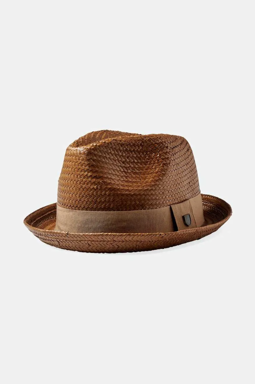 Castor Fedora - Toffee/Bronze sold by Brixton