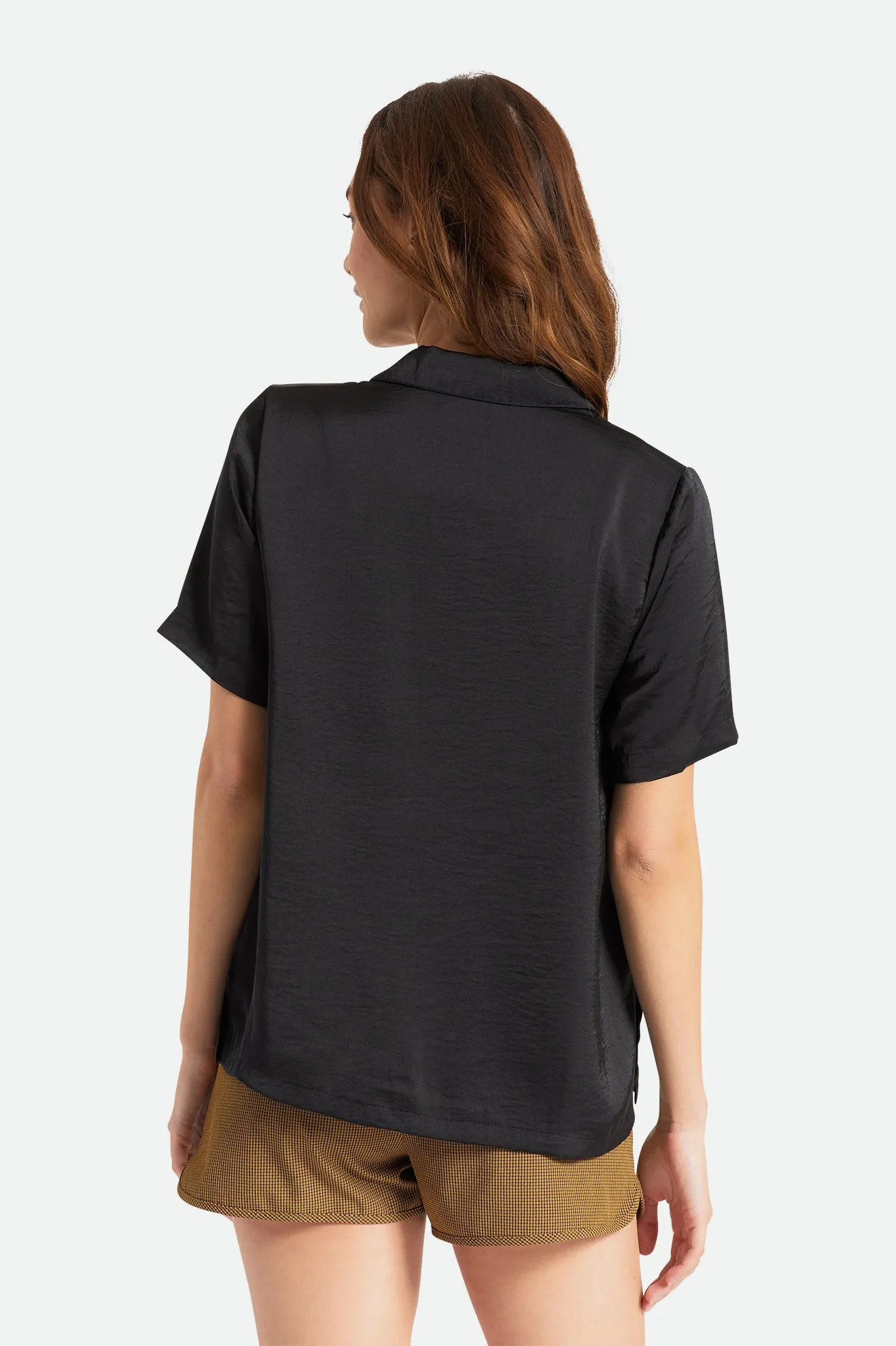 Bunker Flight Boyfriend S/S Woven - Black sold by Brixton product image thumbnail 5