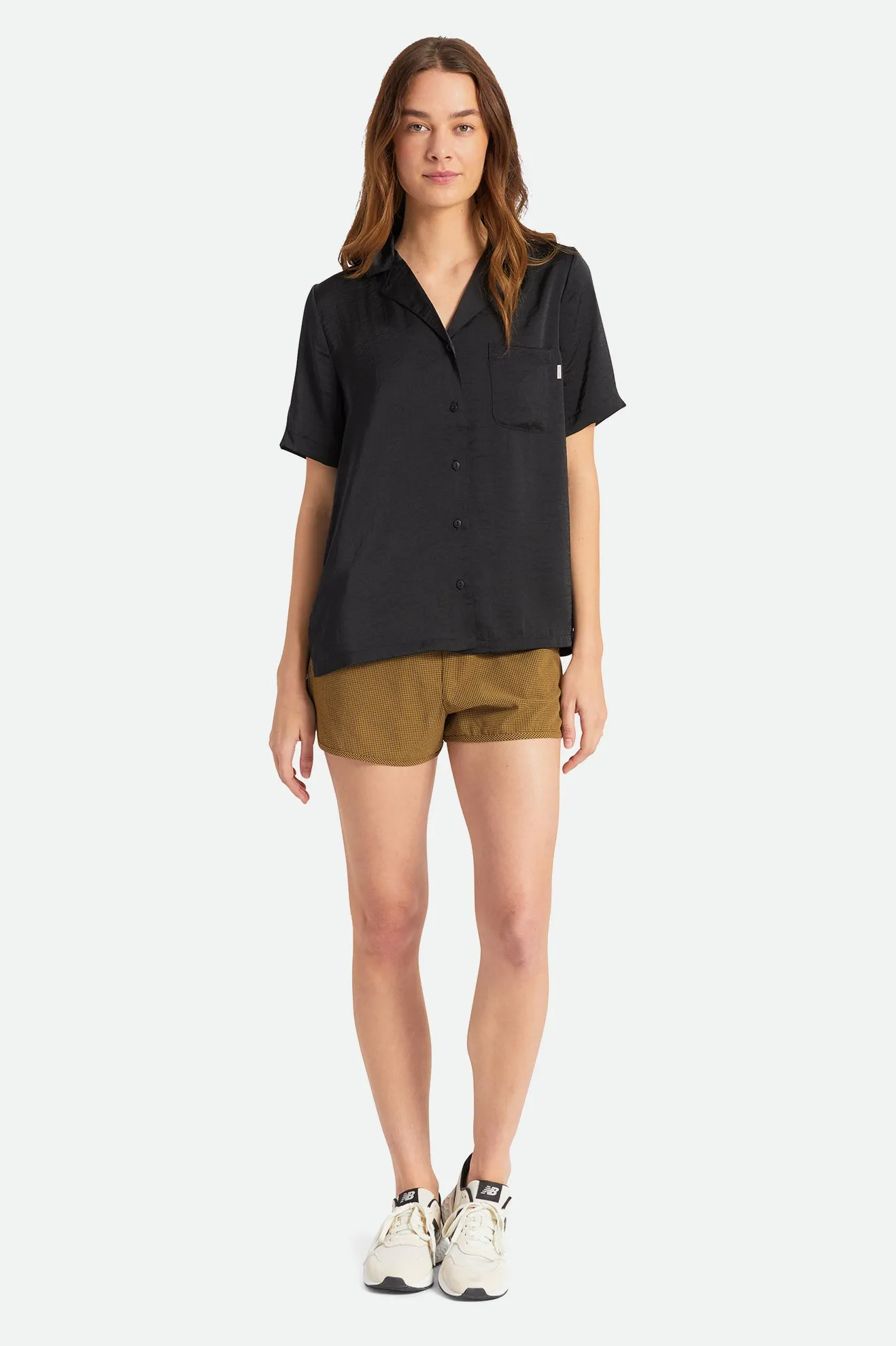 Bunker Flight Boyfriend S/S Woven - Black sold by Brixton product image thumbnail 3