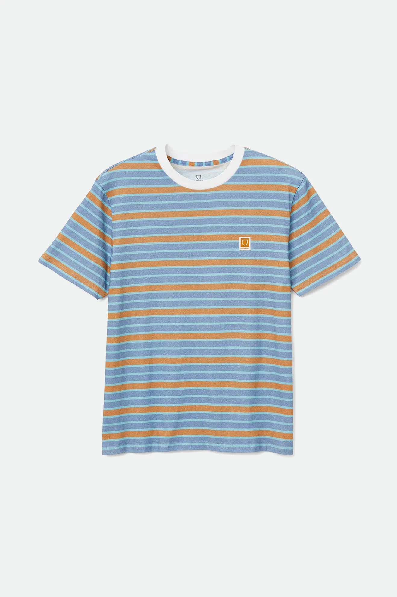 Hilt Multi Stripe S/S Knit - Slate Blue/Lion Sun Wash sold by Brixton