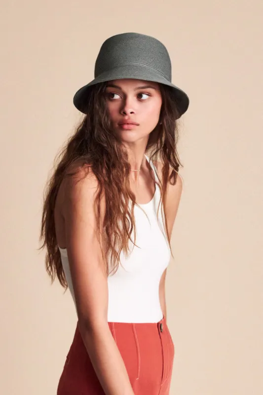 Essex Straw Bucket Hat - Blue Stone sold by Brixton