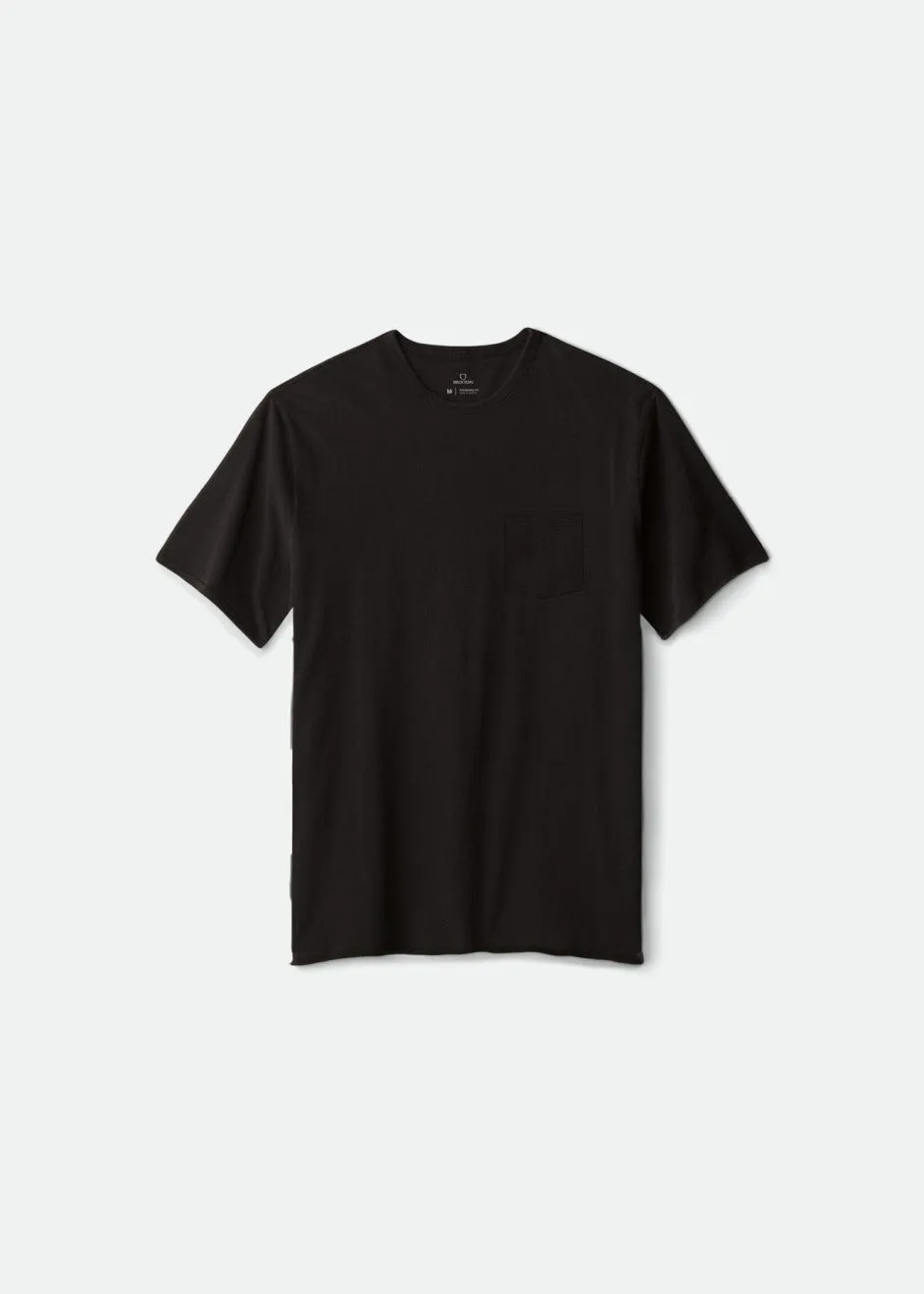 Basic S/S Pocket Tee - Washed Black sold by Brixton