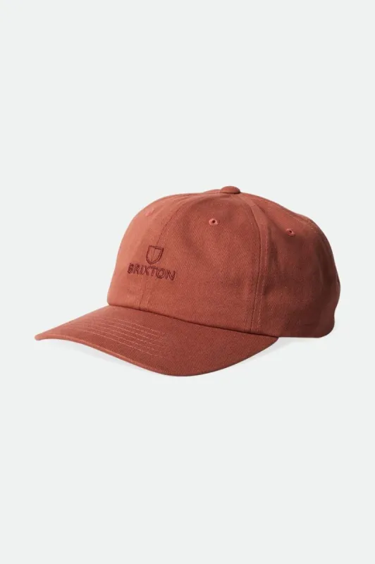 Alpha LP Cap - Marsala Red Vintage Wash sold by Brixton