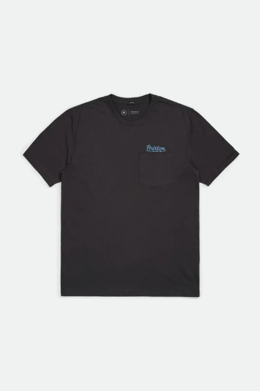 Dory S/S Premium Tee - Washed Black made by Brixton