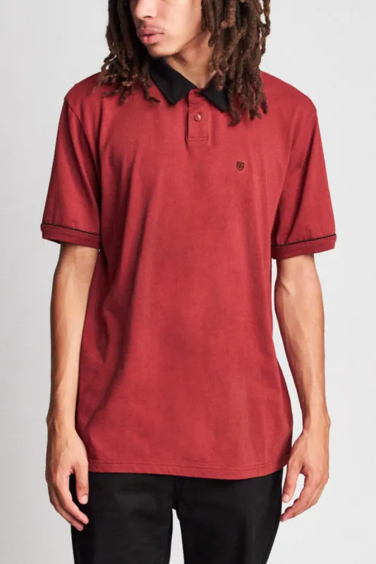 Carlos S/S Polo Knit - Brick sold by Brixton