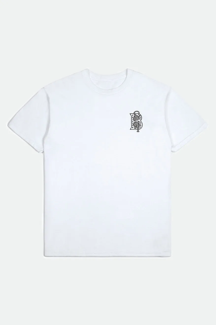 Crawler S/S Standard Tee - White sold by Brixton