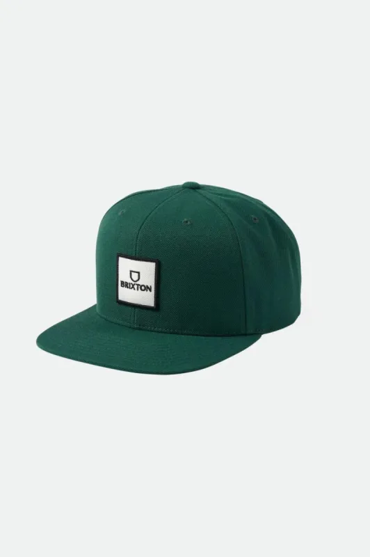 Alpha Square MP Snapback - Spruce sold by Brixton