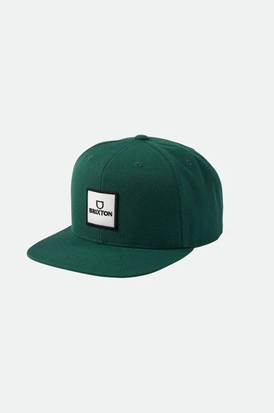 Alpha Square MP Snapback - Spruce sold by Brixton