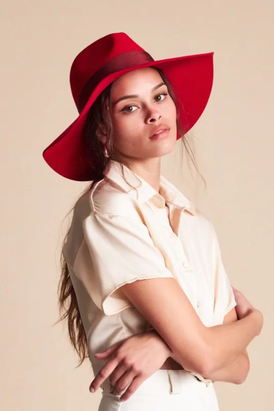 Piper Hat - Red/Burgundy sold by Brixton