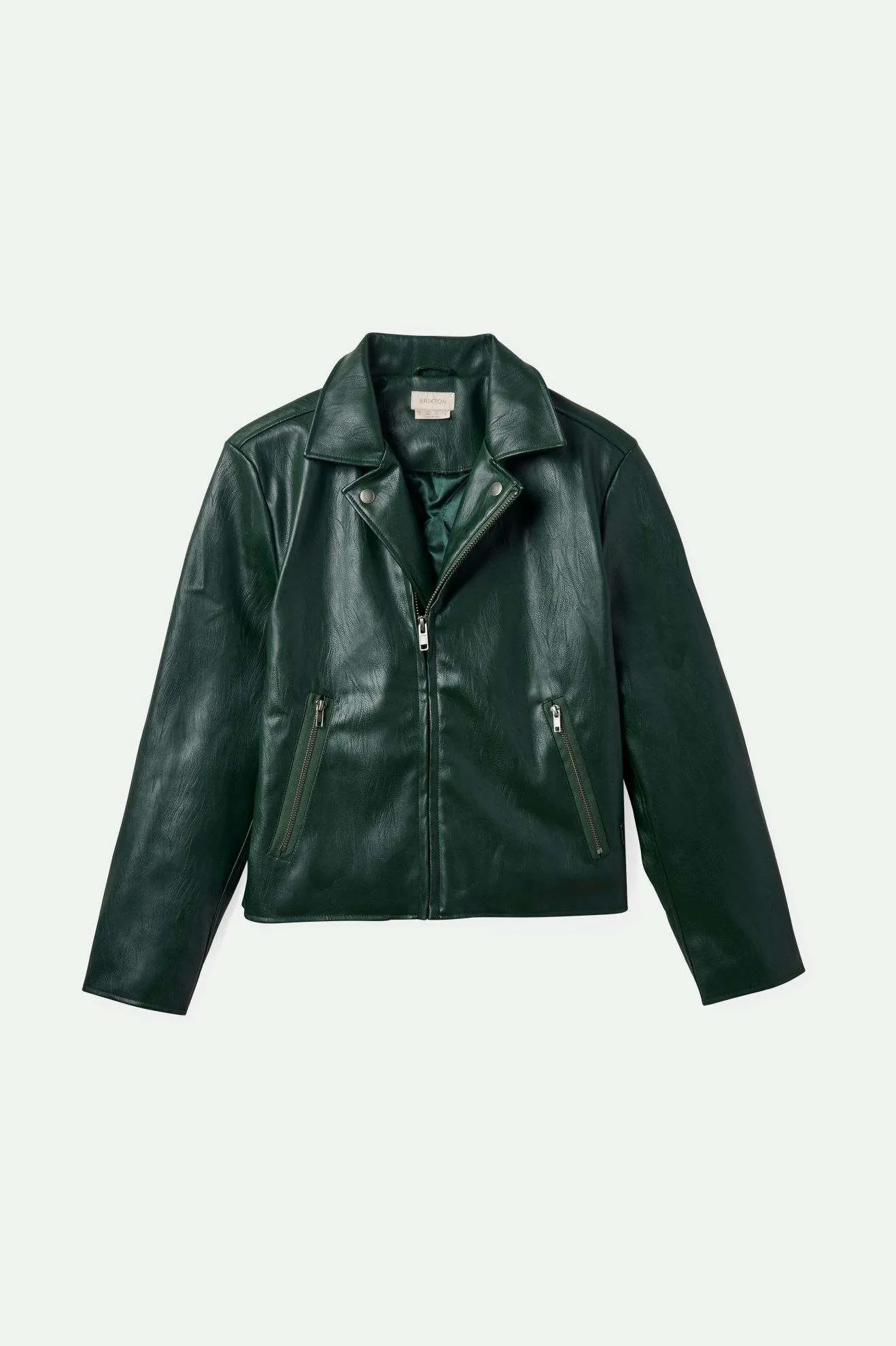 The Moto Vegan Leather Jacket - Pine Needle sold by Brixton product image thumbnail 2