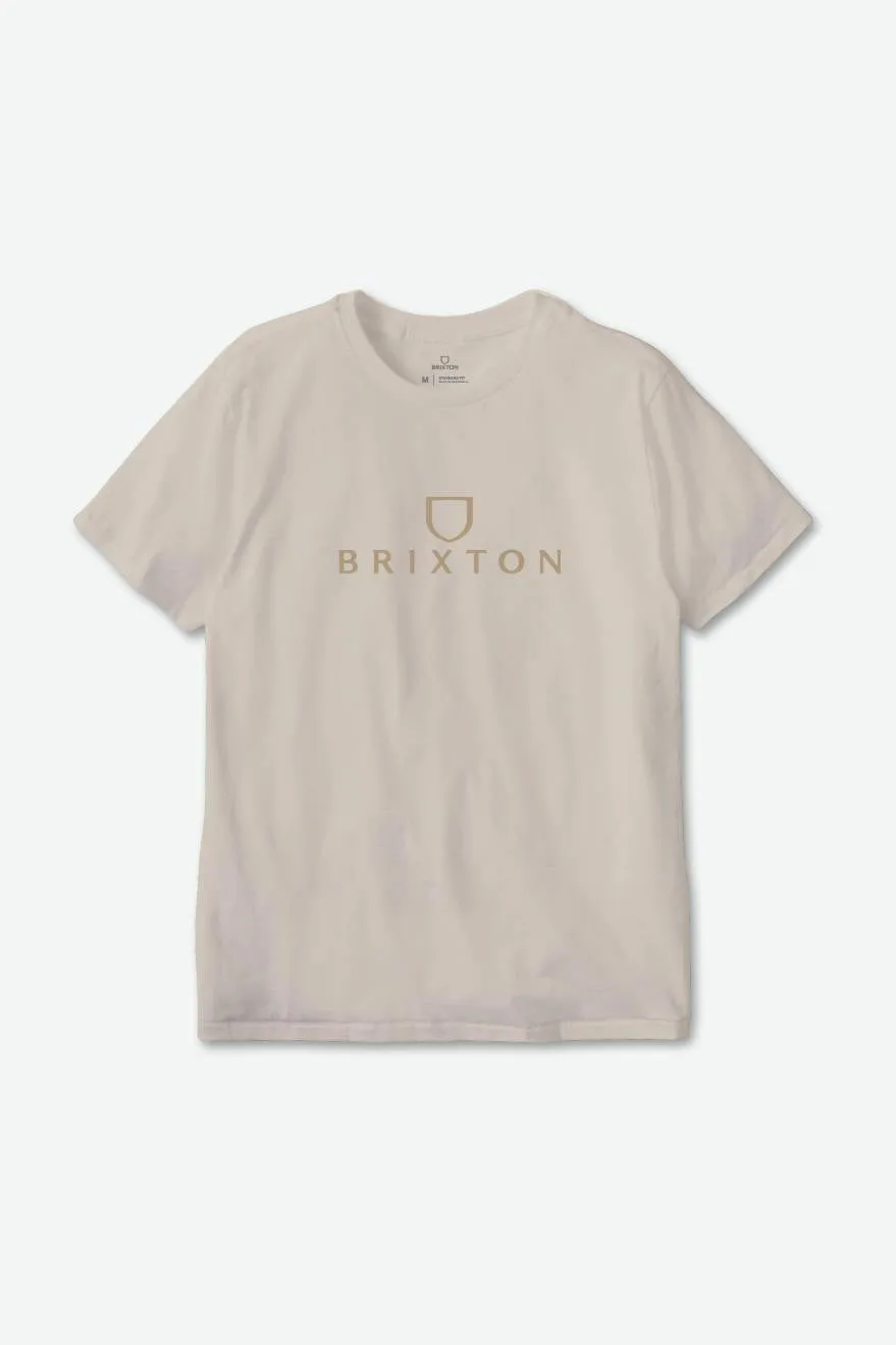 Alpha Thread S/S Standard Tee - Cream/Sand sold by Brixton