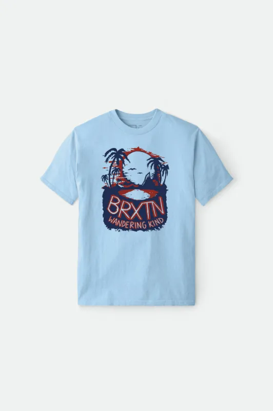 Sagen Crossover S/S Standard Tee - Sky Blue made by Brixton