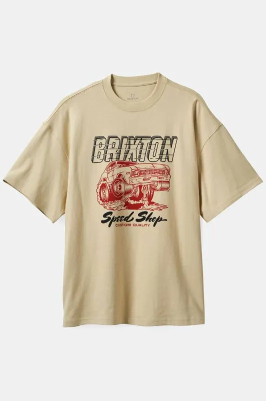 Smokey Heavyweight Relaxed T-Shirt - Cream Classic Wash sold by Brixton