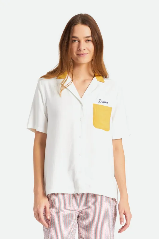 Bunker Block Boyfriend S/S Woven - Off White sold by Brixton