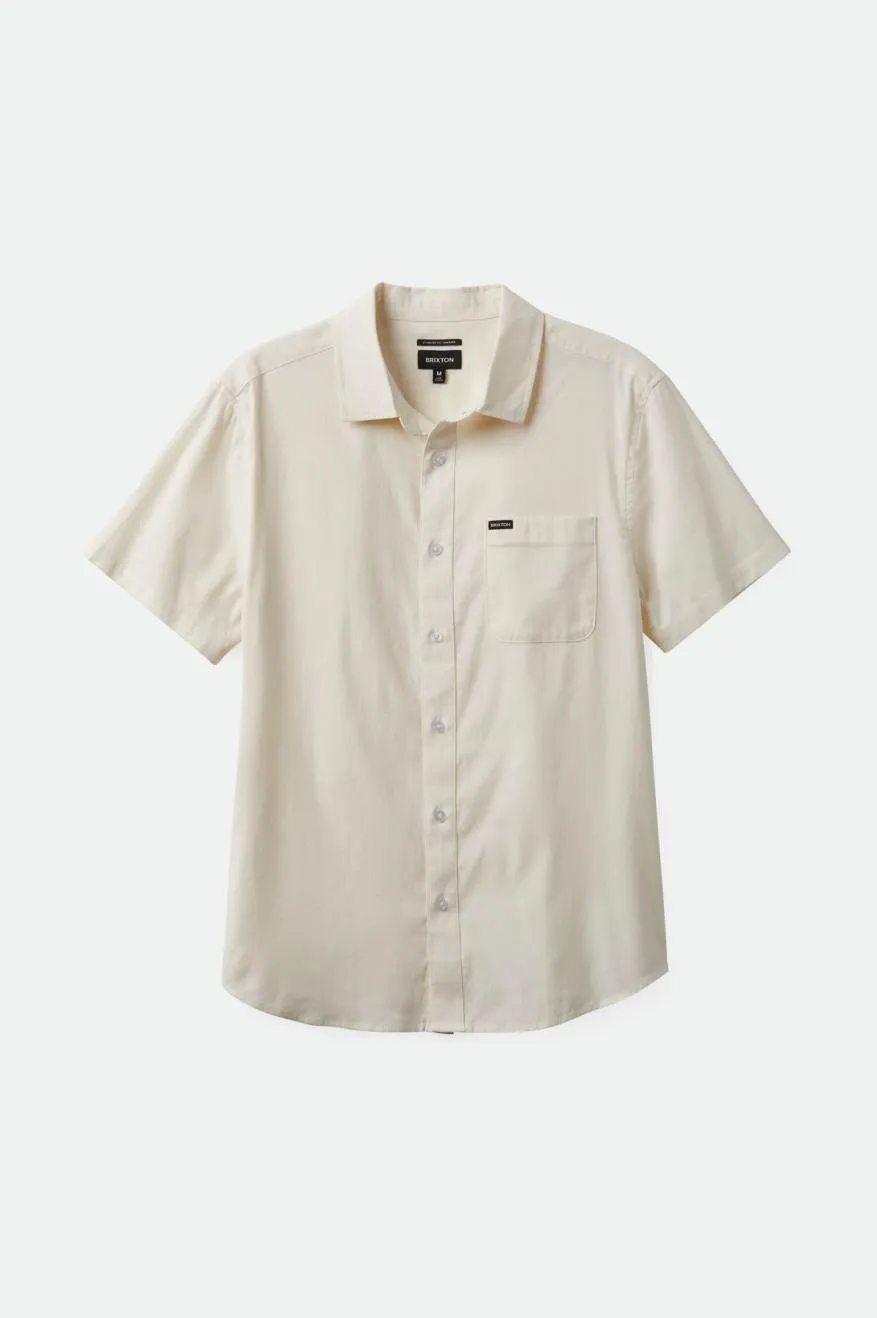 Charter Oxford S/S Shirt - Off White sold by Brixton