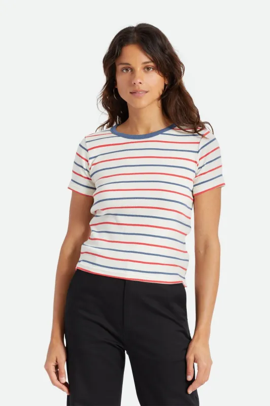 Samantha S/S Baby Tee - Stripe sold by Brixton