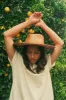 Jo Straw Rancher Hat - Rust sold by Brixton
