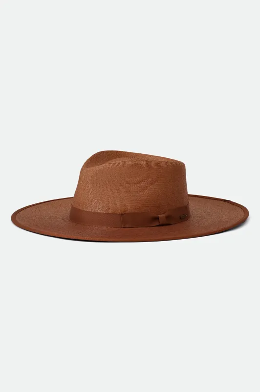 Jo Straw Rancher Hat - Rust sold by Brixton
