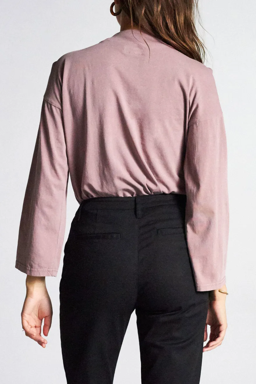 Anne L/S Mock Neck Tee - Mauve sold by Brixton product image thumbnail 3