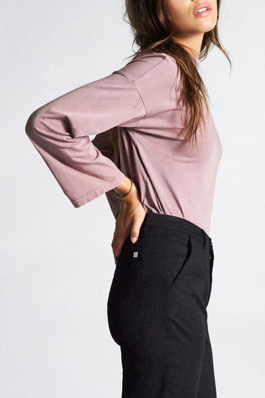 Anne L/S Mock Neck Tee - Mauve sold by Brixton product image thumbnail 2