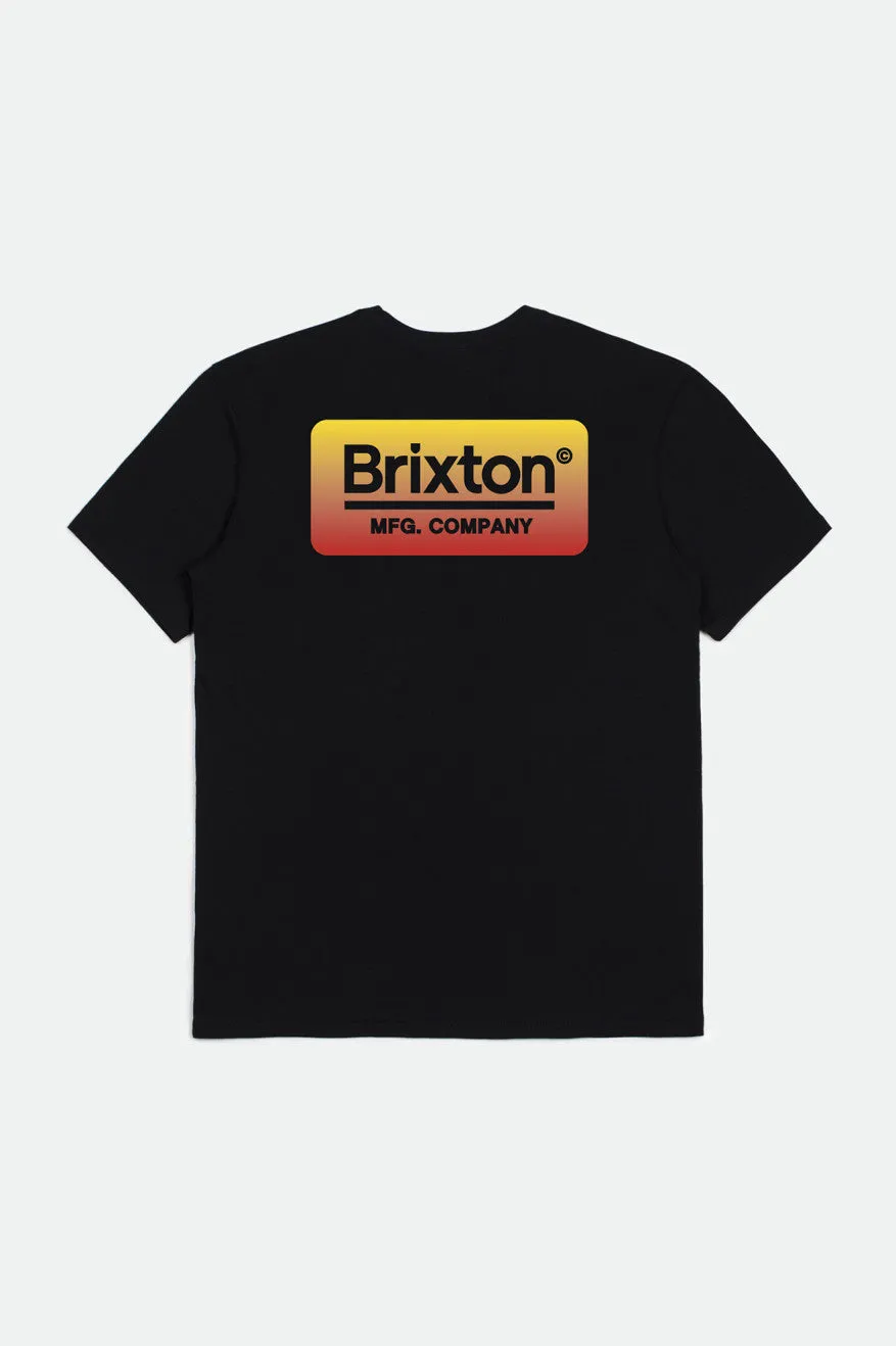 Palmer S/S Tailored Tee - Black/Yellow/Red sold by Brixton product image thumbnail 2
