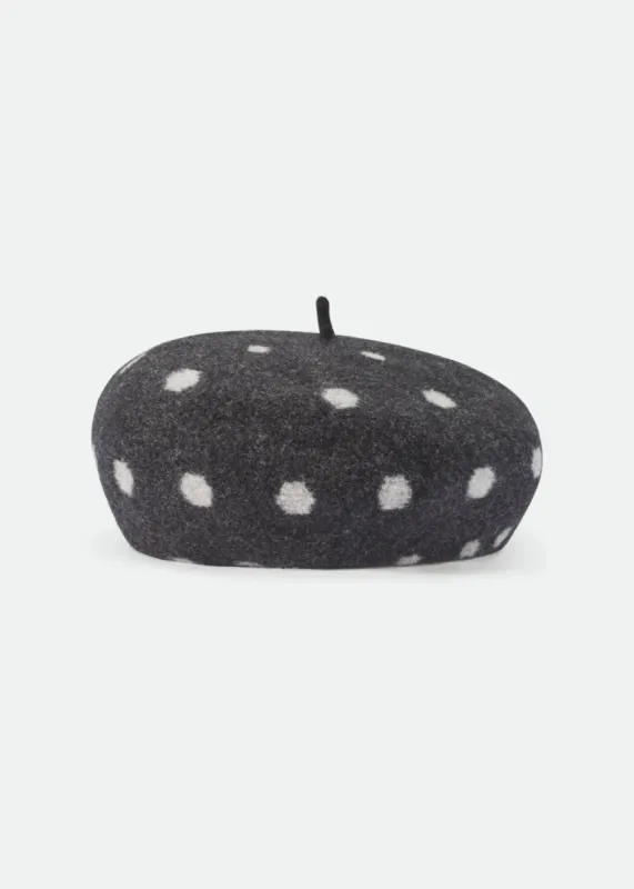 Audrey Beret - Black/Bone sold by Brixton